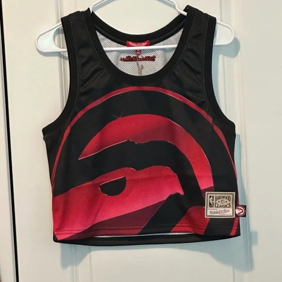 Mitchell & Ness NBA Women's Big Face 4.0 Crop Tank - Atlanta Hawks - Picture 1 of 4